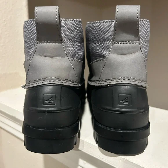 Men’s Sperry  Brewster Waterproof Low Duck Boot Grey Black size 8 - Picture 8 of 9